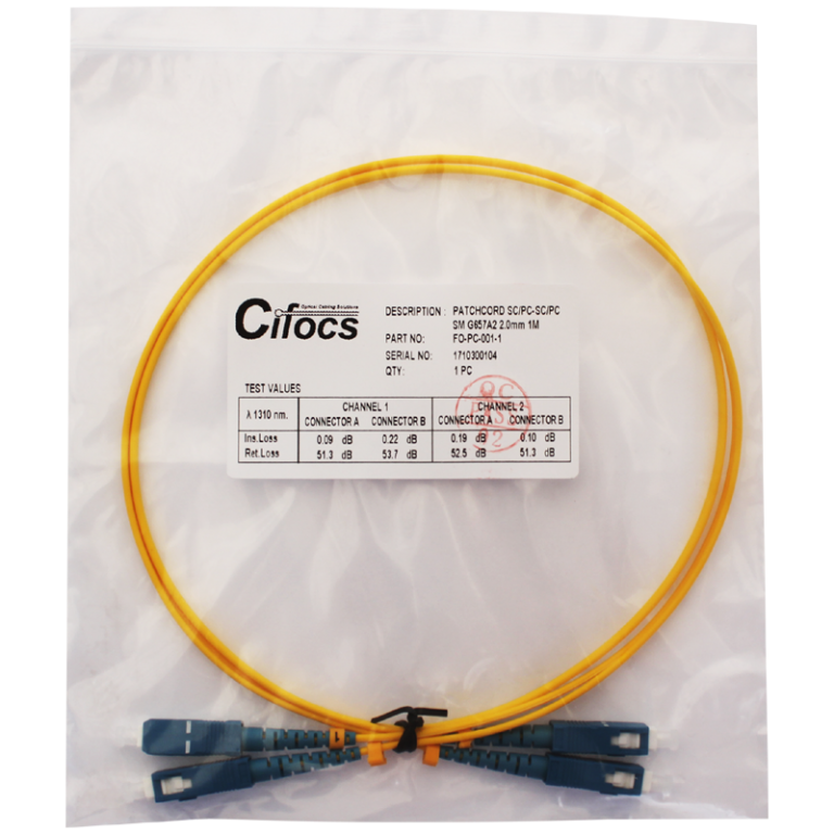 SC/PC-SC/PC DX Single Mode Fiber Optik Patch Kablo