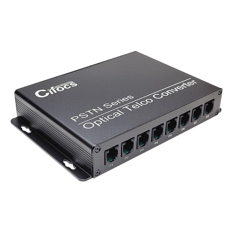 Cifocs CFC-T/R8PSTN2F fiber optik analog dönüştürücü seti